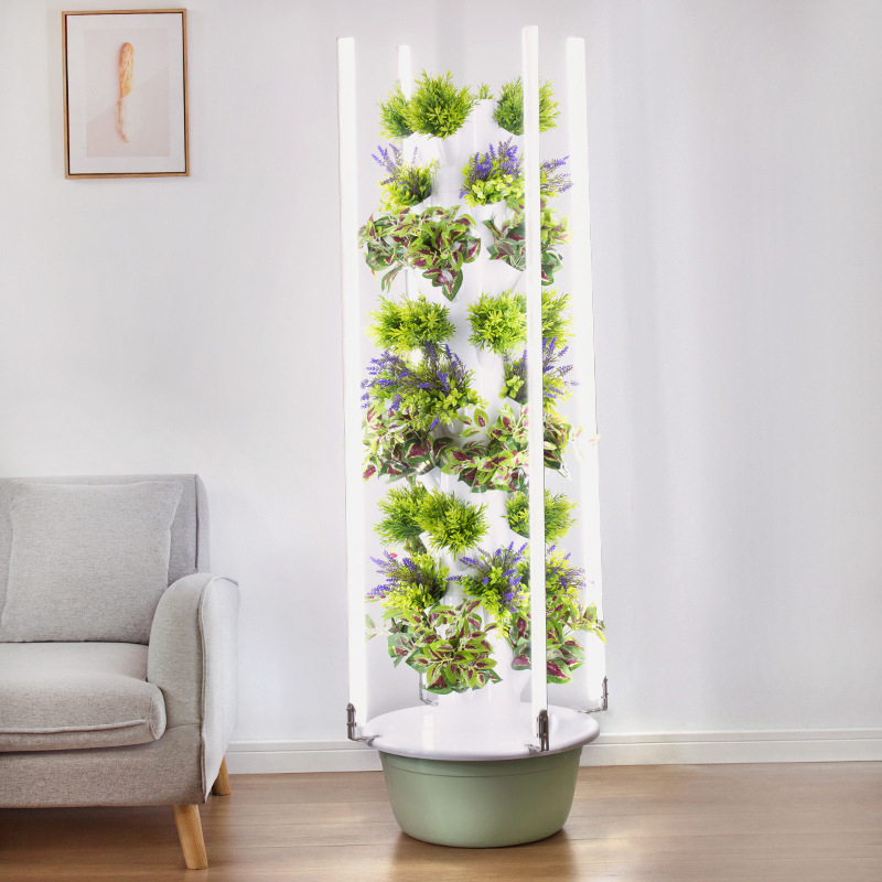 Grow Light Led - LED育成ライト付きスペースツリー垂直水耕タワーインテリジェント野菜プランター野菜コラム土を使わない栽培装置