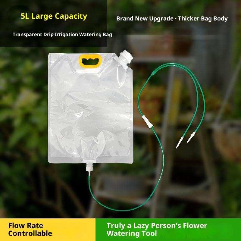 Automatic Watering - 自動点滴灌漑用給水バッグ 花、鉢植え植物、豚の餌、その他の給水ニーズに対応 5L大容量