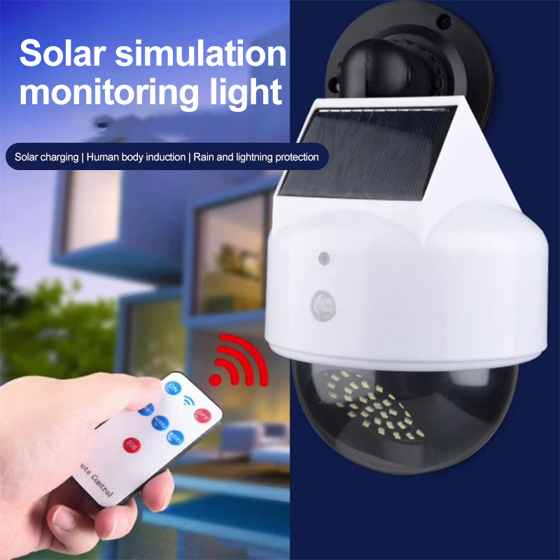 Garden Camera - モーションセンサー付きソーラーシミュレーションカメラ,仮想カメラ,屋外常夜灯,偽の照明,街路や庭のランプ,壁のランプ