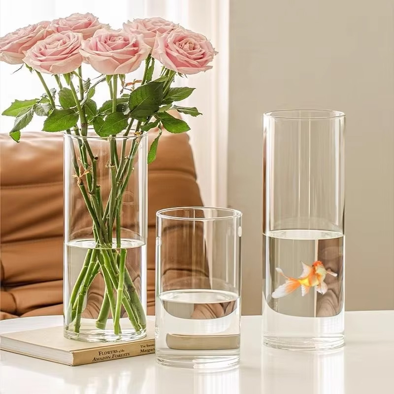 アクリル製透明円筒型花瓶。割れにくく、高さがあり、大容量。結 - Hydroponic Tower のレビューと価格