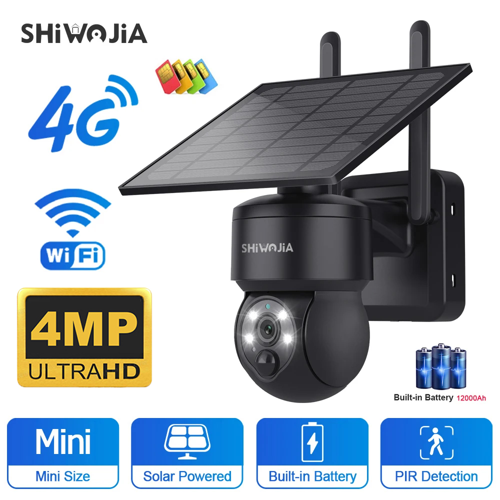 SHIWOJIA WIFI ワイヤレス PTZ ソーラーカメ - Garden Camera のレビューと価格