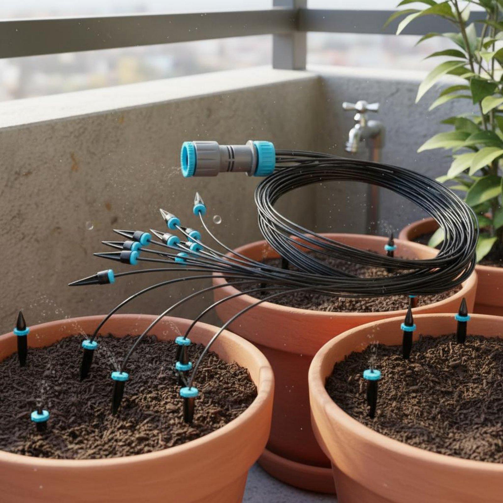 10ヘッド式点滴灌漑キット。流量調整機能付きで、自動的に植物 - Automatic Watering のレビューと価格
