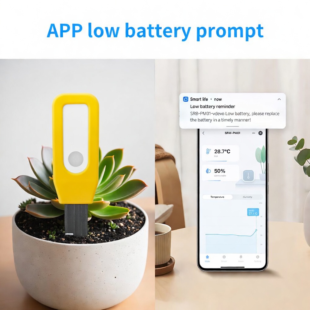 WiFi 土壌モニター Tuya スマート温度および湿度セン - Garden Camera のレビューと価格