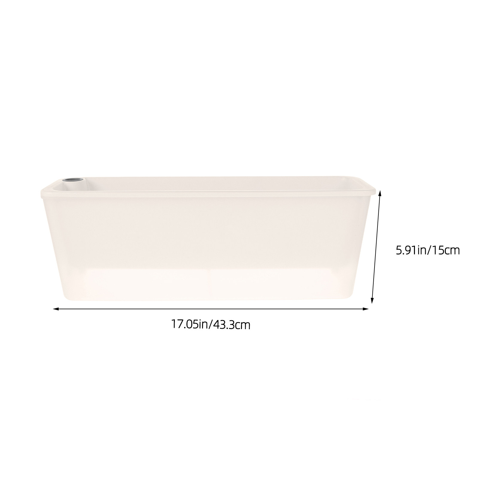 長方形の自動給水式プランターボックス。細身で、ベランダや窓辺 - Self Watering Planter のレビューと価格