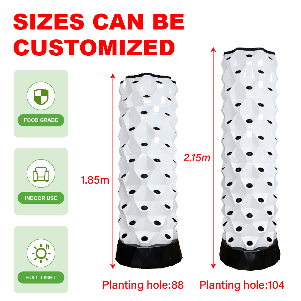 現代的な30Lプラスチック製水タンク。屋内用垂直型水耕栽培タ - Hydroponic Tower のレビューと価格