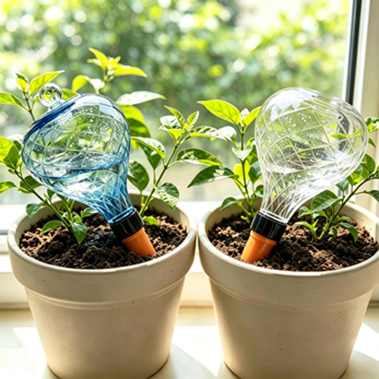 植物自動給水器 4個セット 自動散水装置 花用自動給水プラン - Self Watering Planter のレビューと価格