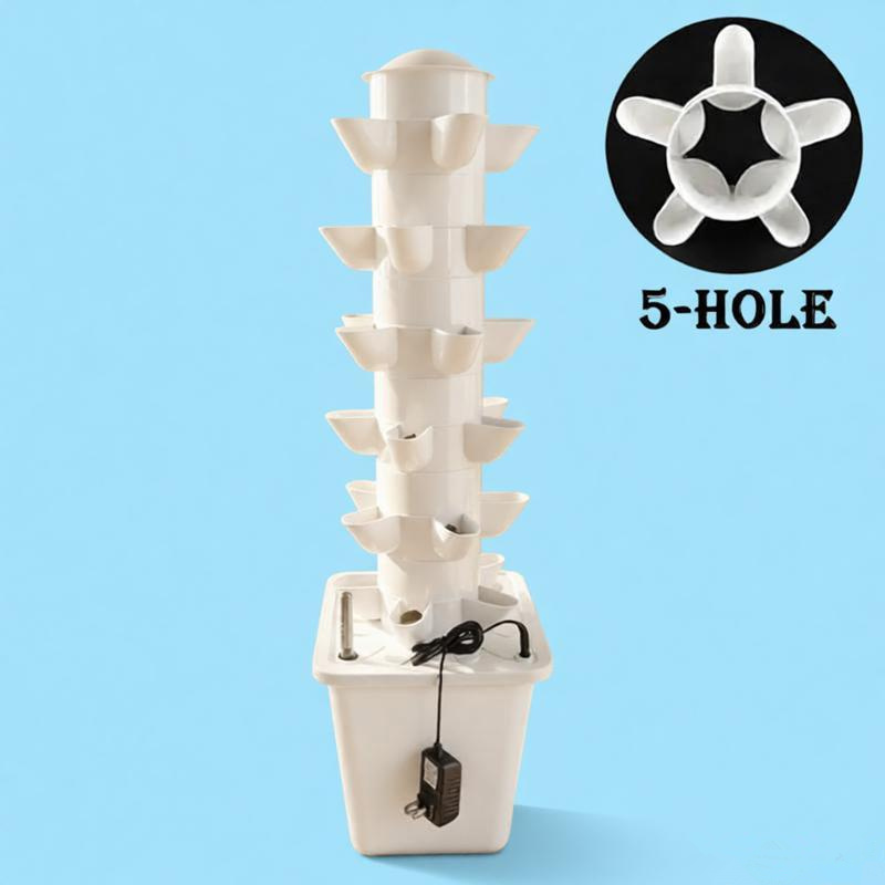 水耕栽培キット、6段式30鉢の水耕栽培タワー。ハーブ、果物、 - Hydroponic Tower のレビューと価格